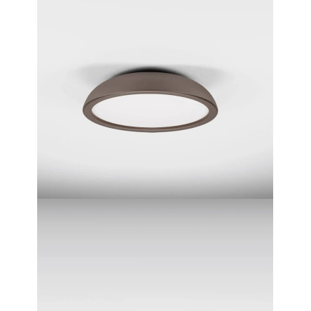 Plafon minimalistyczny ściemniany Fossa 45cm triac LED 3000K brązowy
