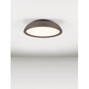 Plafon minimalistyczny ściemniany Fossa 45cm triac LED 3000K brązowy