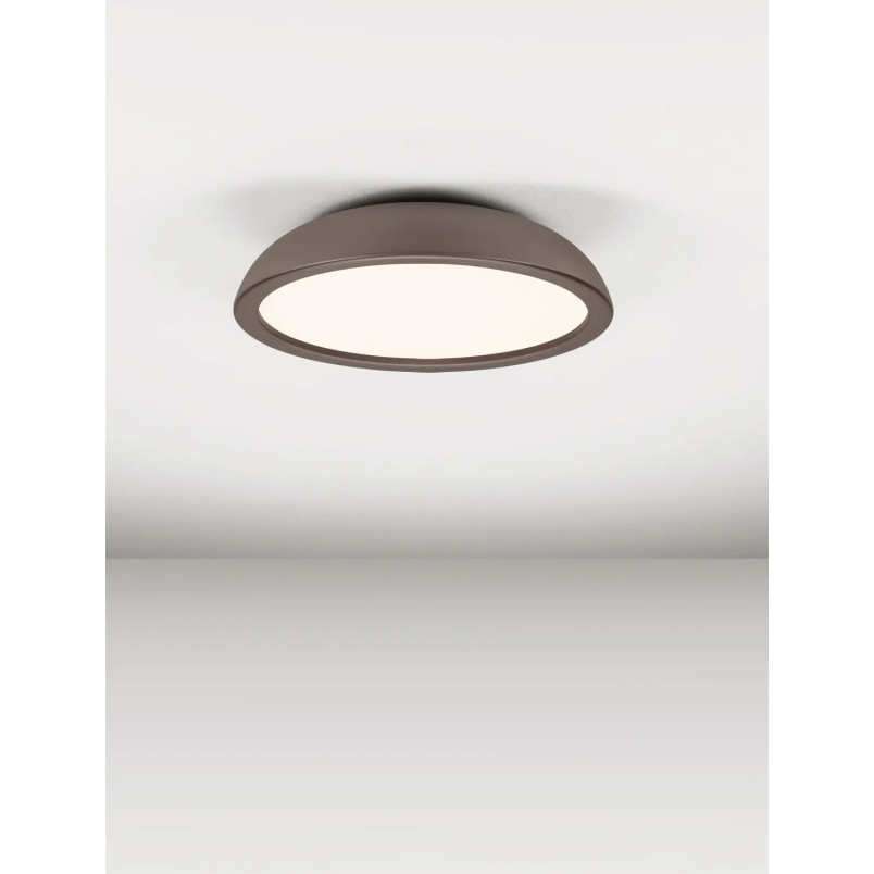 Plafon minimalistyczny ściemniany Fossa 45cm triac LED 3000K brązowy