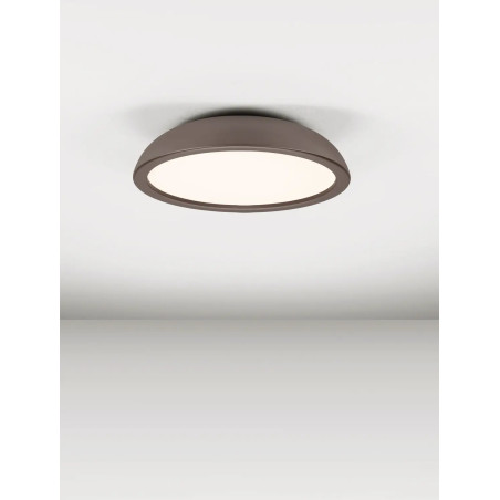 Plafon minimalistyczny ściemniany Fossa 45cm triac LED 3000K brązowy