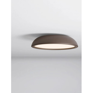 Plafon minimalistyczny ściemniany Fossa 45cm triac LED 3000K brązowy
