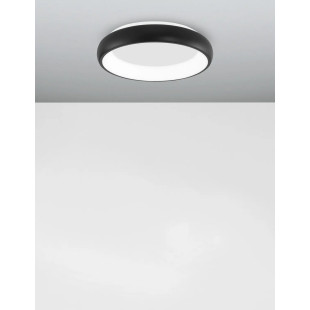 Plafon okrągły ze ściemniaczem triac Calda 41cm LED 3000K czarny
