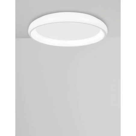 Plafon okrągły ze ściemniaczem triac Calda 41cm LED 3000K biały