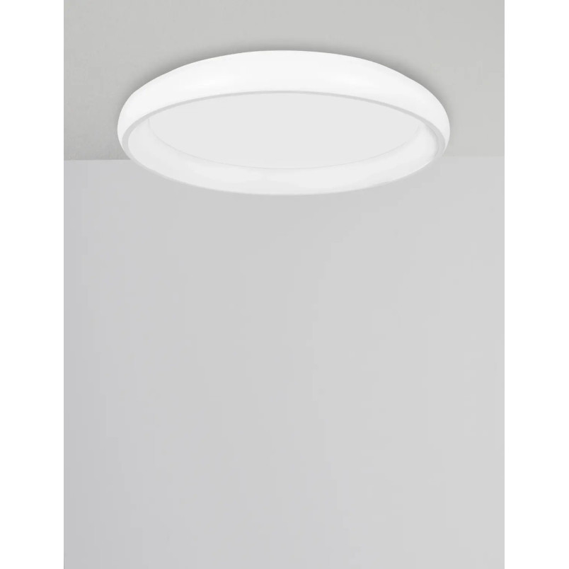 Plafon okrągły ze ściemniaczem triac Calda 41cm LED 3000K biały