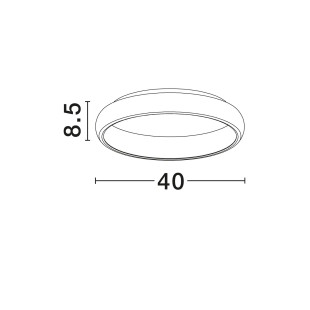 Plafon okrągły ze ściemniaczem triac Calda 41cm LED 3000K biały