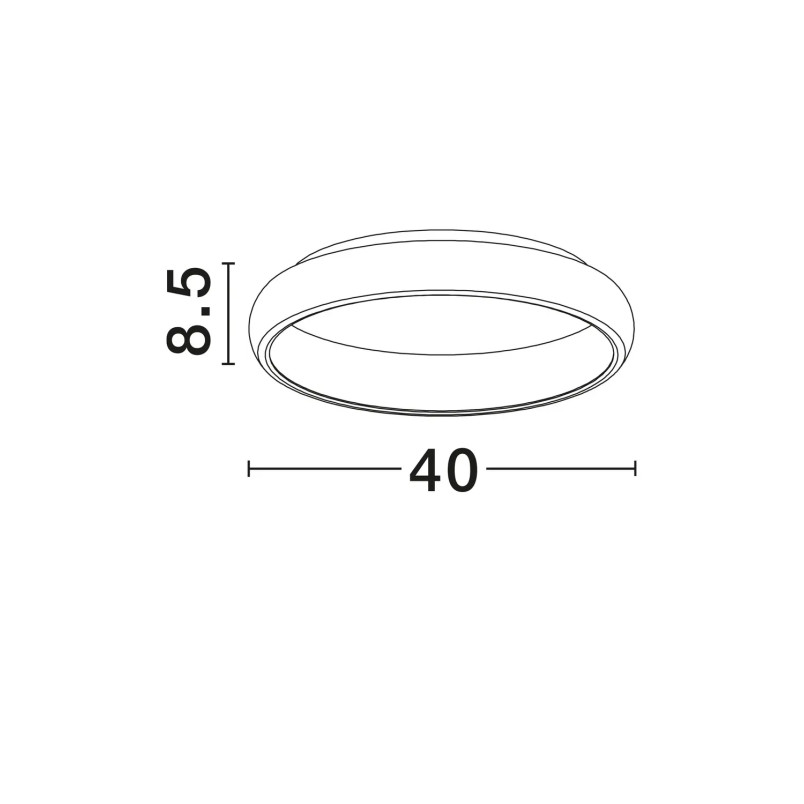 Plafon okrągły ze ściemniaczem triac Calda 41cm LED 3000K biały