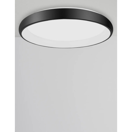 Plafon okrągły ze ściemniaczem triac Calda 61cm LED 3000K czarny