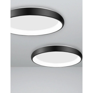Plafon okrągły ze ściemniaczem triac Calda 61cm LED 3000K czarny