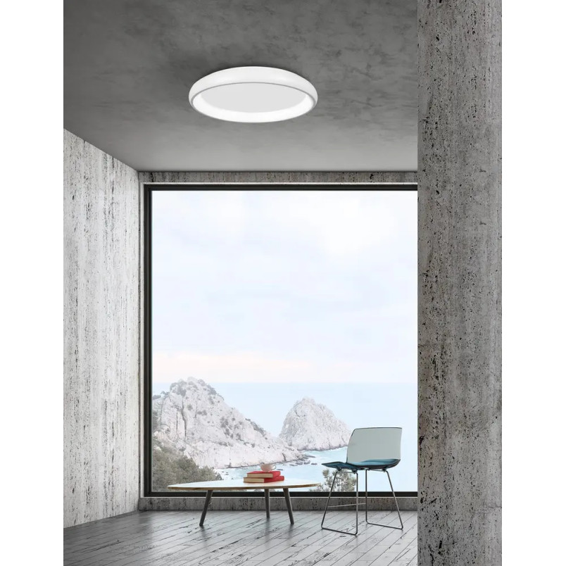 Plafon okrągły ze ściemniaczem triac Calda 61cm LED 3000K biały