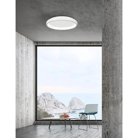 Plafon okrągły ze ściemniaczem triac Calda 61cm LED 3000K biały