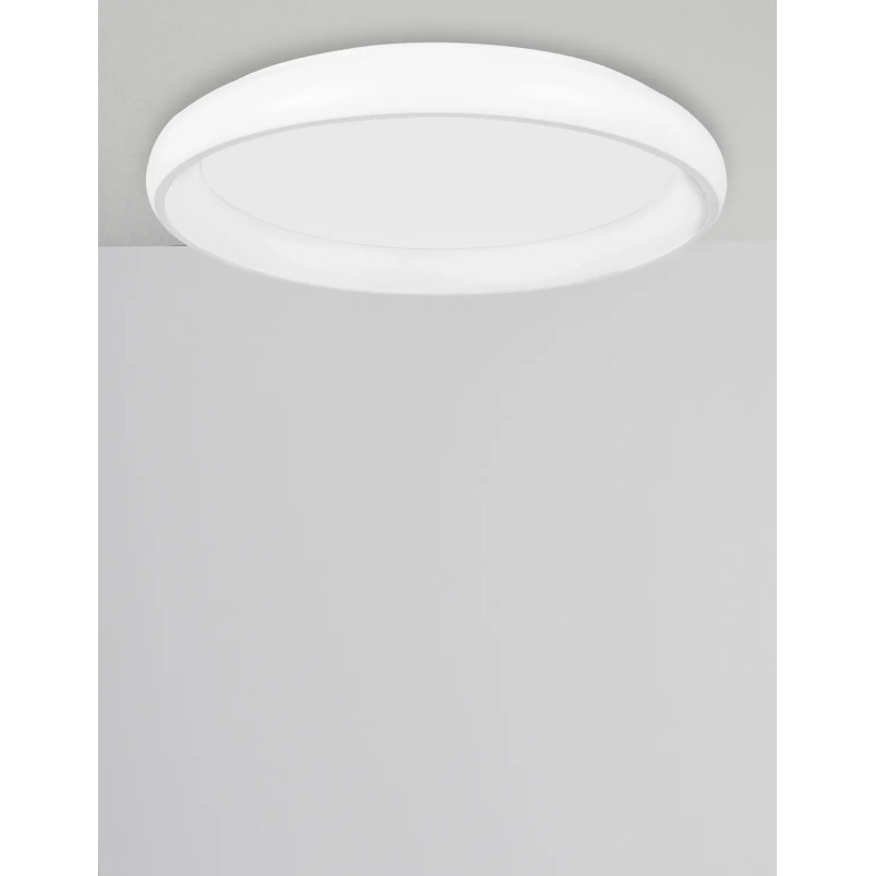 Plafon okrągły ze ściemniaczem triac Calda 61cm LED 3000K biały