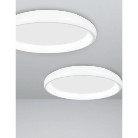 Plafon okrągły ze ściemniaczem triac Calda 61cm LED 3000K biały