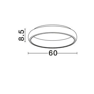 Plafon okrągły ze ściemniaczem triac Calda 61cm LED 3000K biały