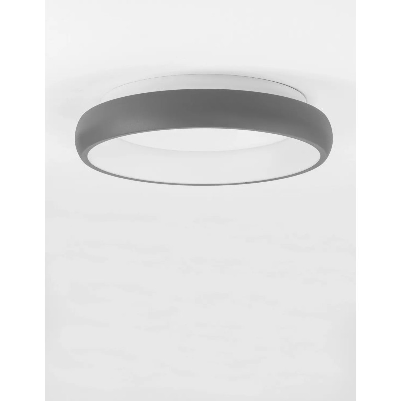 Plafon okrągły ze ściemniaczem triac Calda 41cm LED 3000K szary