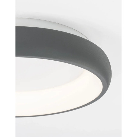 Plafon okrągły ze ściemniaczem triac Calda 41cm LED 3000K szary