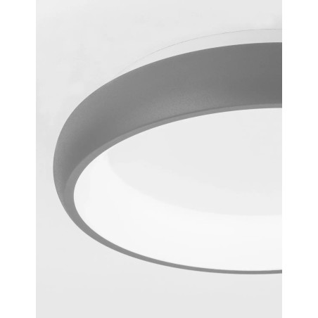 Plafon okrągły ze ściemniaczem triac Calda 41cm LED 3000K szary