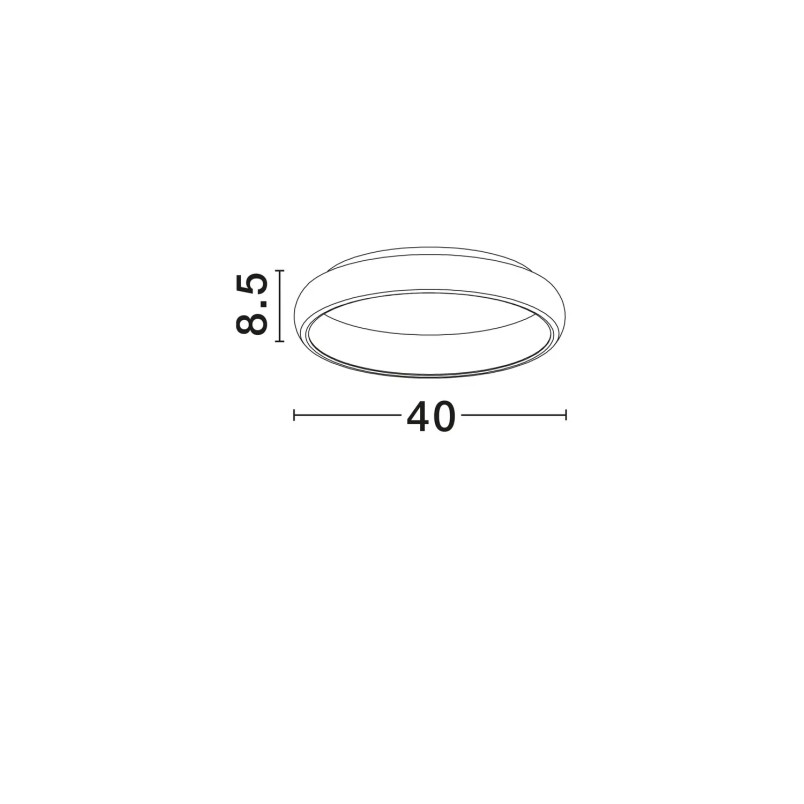Plafon okrągły ze ściemniaczem triac Calda 41cm LED 3000K szary