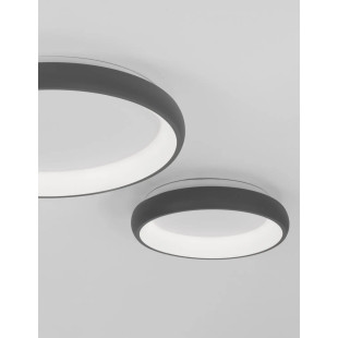 Plafon okrągły ze ściemniaczem triac Calda 61cm LED 3000K szary