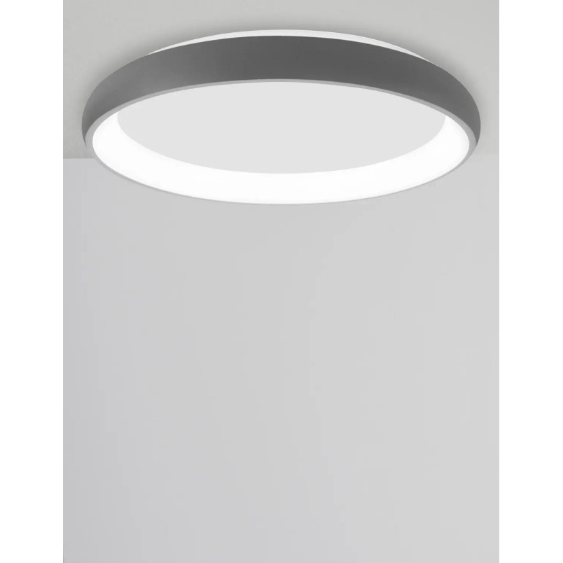 Plafon okrągły ze ściemniaczem triac Calda 61cm LED 3000K szary