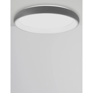 Plafon okrągły ze ściemniaczem triac Calda 61cm LED 3000K szary