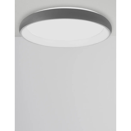Plafon okrągły ze ściemniaczem triac Calda 61cm LED 3000K szary