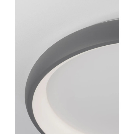 Plafon okrągły ze ściemniaczem triac Calda 61cm LED 3000K szary