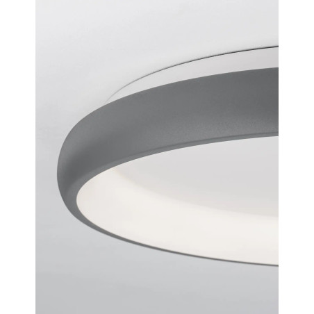 Plafon okrągły ze ściemniaczem triac Calda 61cm LED 3000K szary