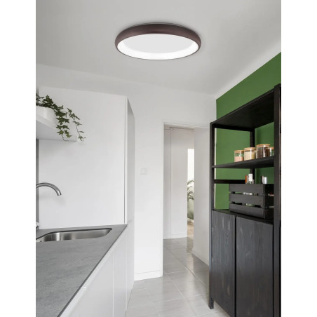 Plafon okrągły ze ściemniaczem triac Calda 61cm LED 3000K brązowy