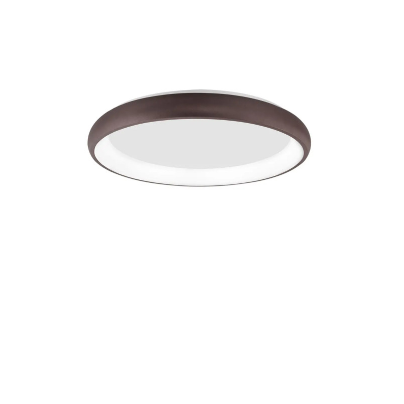 Plafon okrągły ze ściemniaczem triac Calda 61cm LED 3000K brązowy