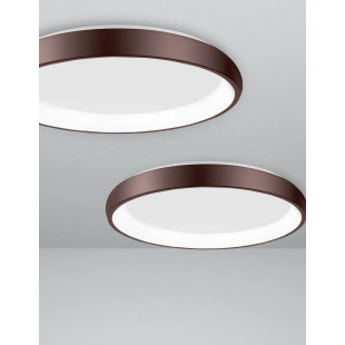 Plafon okrągły ze ściemniaczem triac Calda 61cm LED 3000K brązowy