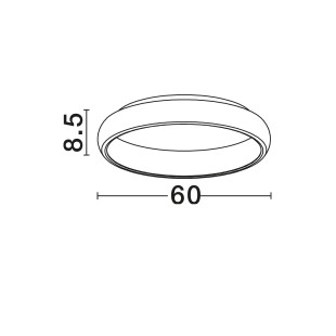 Plafon okrągły ze ściemniaczem triac Calda 61cm LED 3000K brązowy