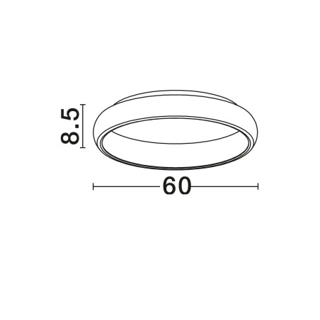 Plafon okrągły ze ściemniaczem triac Calda 61cm LED 3000K brązowy