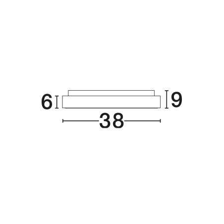 Plafon okrągły - ściemniacz triac Surdo 38cm Thin LED 3000K biały