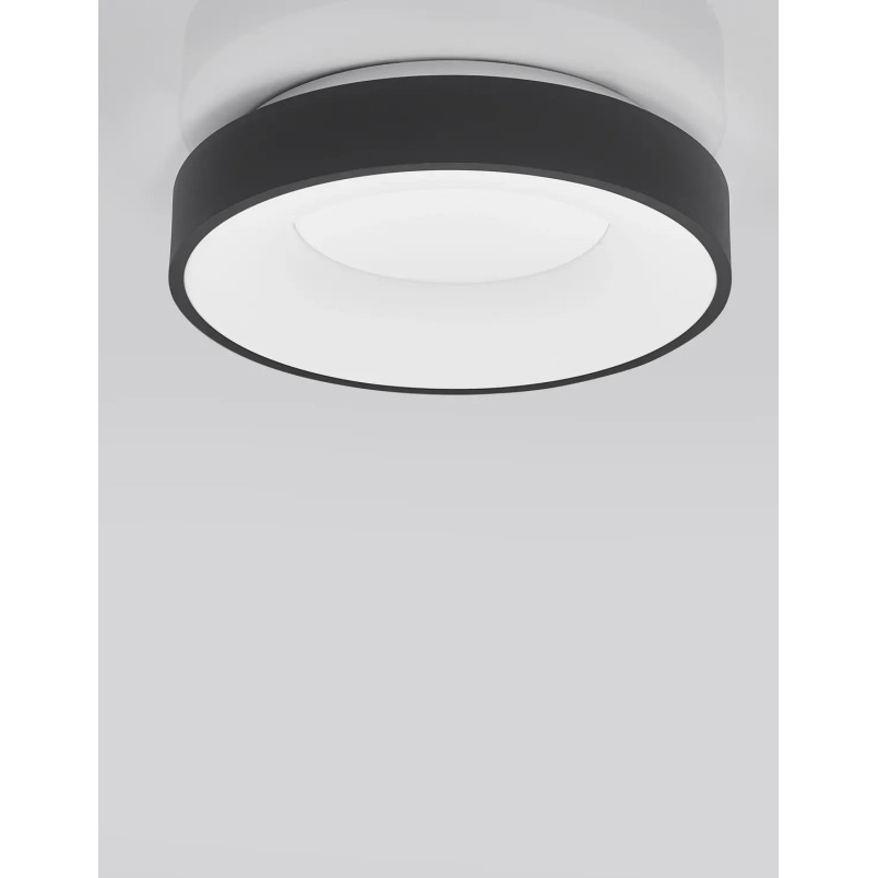 Plafon okrągły - ściemniacz triac Surdo 38cm Thin LED 3000K czarny
