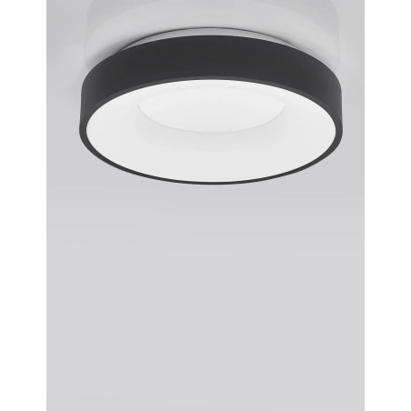 Plafon okrągły - ściemniacz triac Surdo 38cm Thin LED 3000K czarny