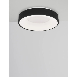 Plafon okrągły - ściemniacz triac Surdo 38cm Thin LED 3000K czarny