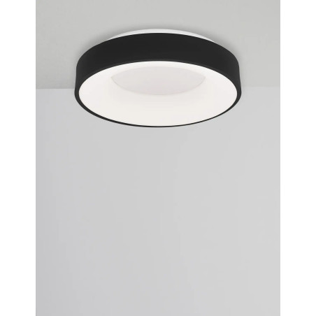 Plafon okrągły - ściemniacz triac Surdo 38cm Thin LED 3000K czarny