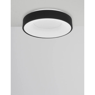 Plafon okrągły - ściemniacz triac Surdo 38cm Thin LED 3000K czarny