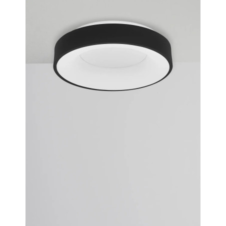 Plafon okrągły - ściemniacz triac Surdo 38cm Thin LED 3000K czarny
