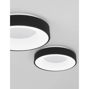 Plafon okrągły - ściemniacz triac Surdo 38cm Thin LED 3000K czarny