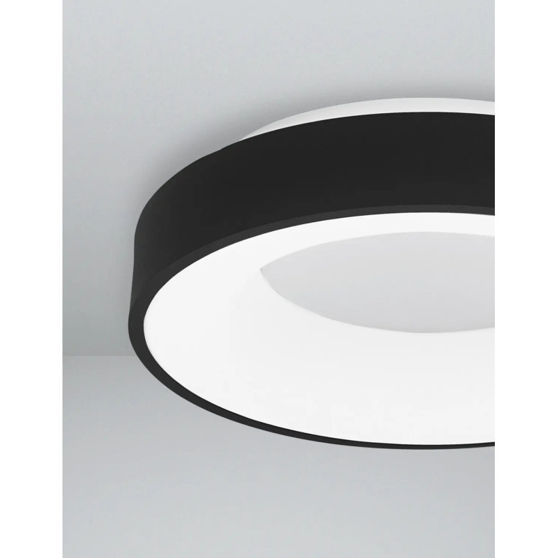 Plafon okrągły - ściemniacz triac Surdo 38cm Thin LED 3000K czarny