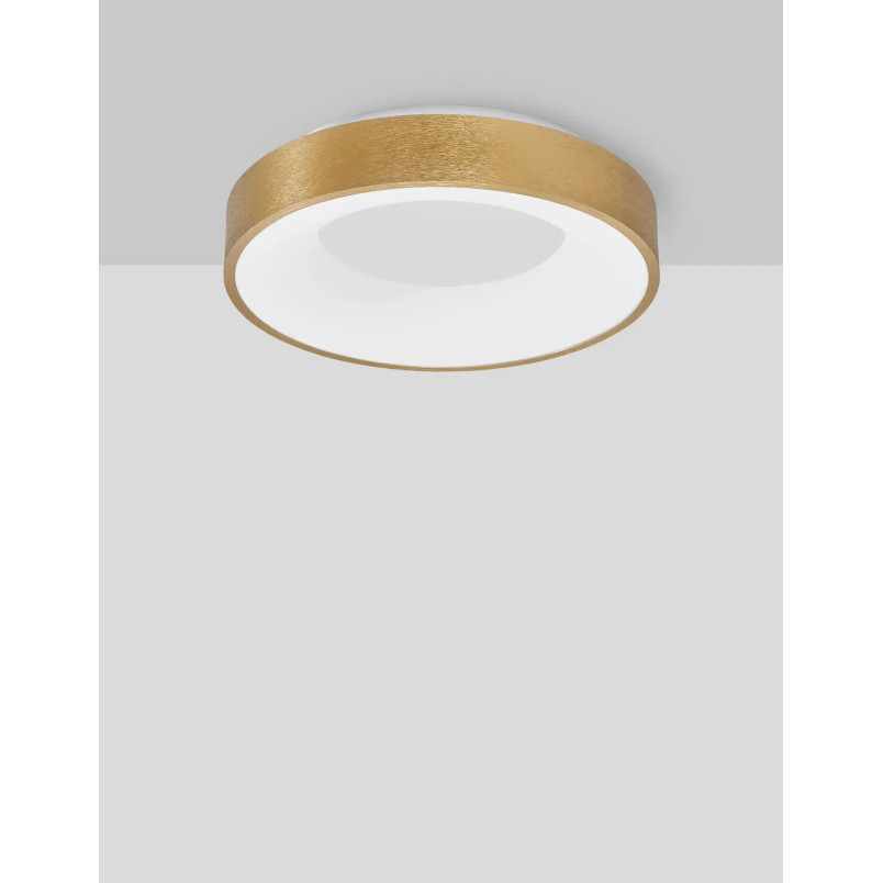 Plafon okrągły - ściemniacz triac Surdo 38cm Thin LED 3000K szczotkowane złoto