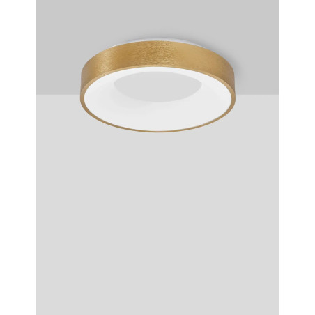 Plafon okrągły - ściemniacz triac Surdo 38cm Thin LED 3000K szczotkowane złoto