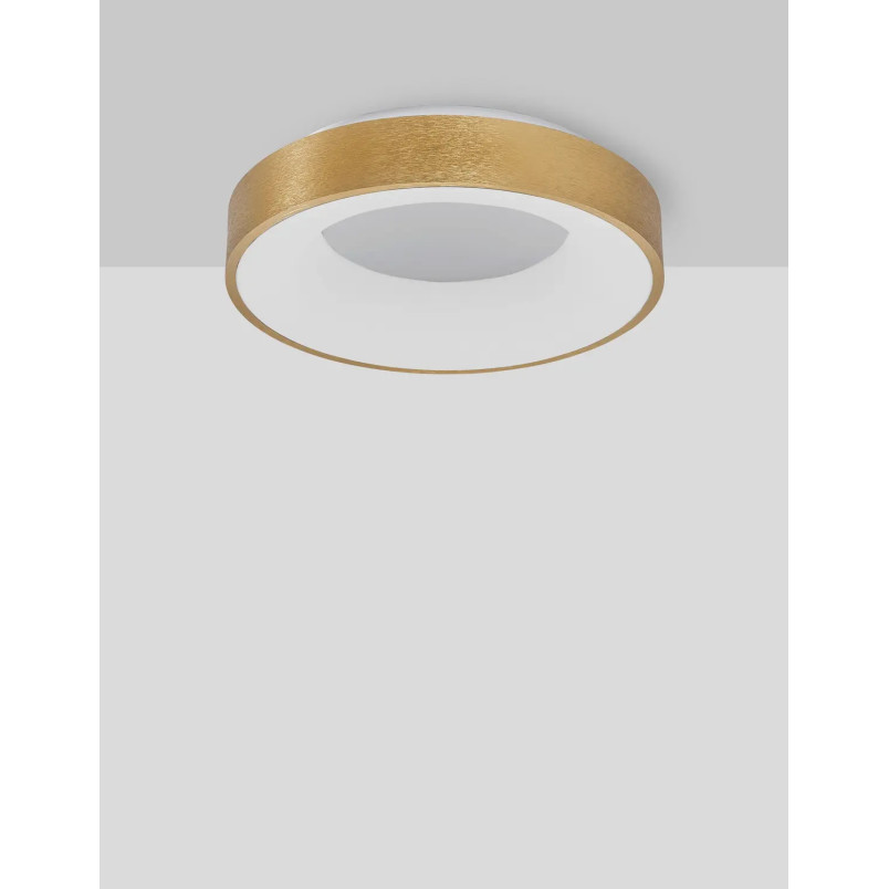 Plafon okrągły - ściemniacz triac Surdo 38cm Thin LED 3000K szczotkowane złoto