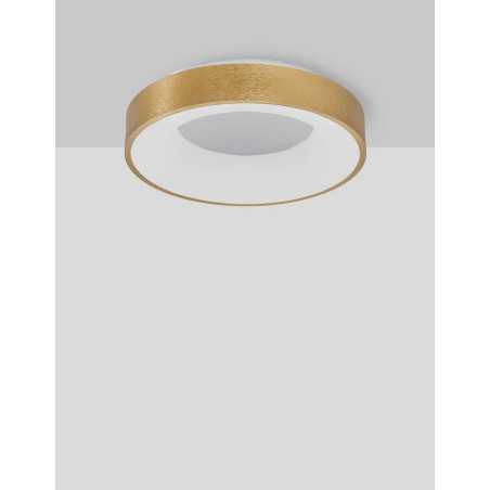 Plafon okrągły - ściemniacz triac Surdo 38cm Thin LED 3000K szczotkowane złoto