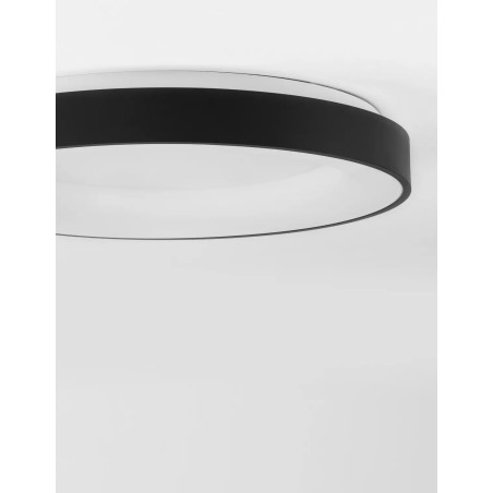 Plafon okrągły - ściemniacz triac Surdo 60cm Thin LED 3000K czarny