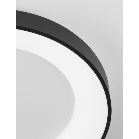 Plafon okrągły - ściemniacz triac Surdo 60cm Thin LED 3000K czarny
