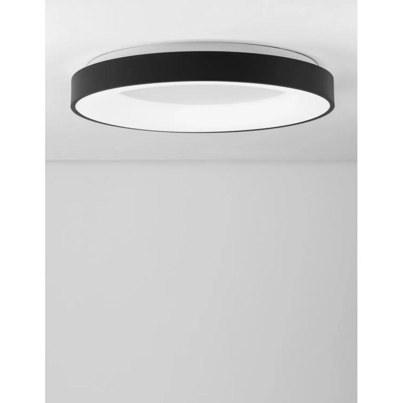 Plafon okrągły - ściemniacz triac Surdo 60cm Thin LED 4000K czarny