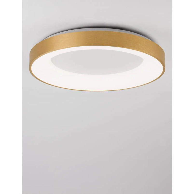 Plafon okrągły - ściemniacz triac Surdo 60cm Thin LED 3000K szczotkowane złoto