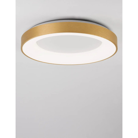 Plafon okrągły - ściemniacz triac Surdo 60cm Thin LED 3000K szczotkowane złoto